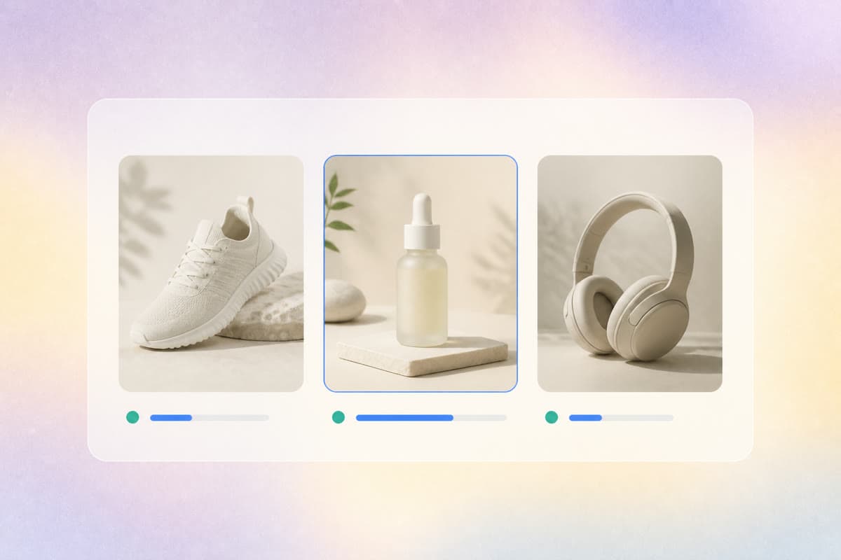 Three competitor ad creatives ranked by survival signals